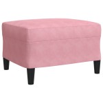 vidaXL Set de canapele cu perne, 3 piese, roz, catifea vidaXL Set de canapele cu perne, 3 piese, roz, catifea