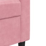 vidaXL Set de canapele cu perne, 3 piese, roz, catifea vidaXL Set de canapele cu perne, 3 piese, roz, catifea