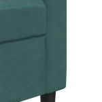 vidaXL Set de canapele cu perne, 3 piese, verde închis, catifea