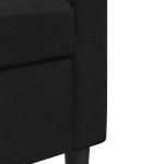 vidaXL Set de canapele cu perne, 3 piese, negru, catifea vidaXL Set de canapele cu perne, 3 piese, negru, catifea