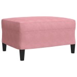 vidaXL Set de canapele cu perne, 4 piese, roz, catifea