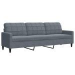 vidaXL Set de canapele cu perne, 2 piese, gri închis, catifea vidaXL Set de canapele cu perne, 2 piese, gri închis, catifea
