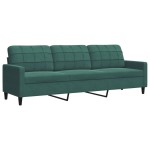 vidaXL Set de canapele cu perne, 2 piese, verde închis, catifea vidaXL Set de canapele cu perne, 2 piese, verde închis, catifea