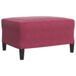 vidaXL Set canapea cu perne, 3 piese, roșu vin, catifea vidaXL Set canapea cu perne, 3 piese, roșu vin, catifea