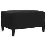 vidaXL Set de canapele cu perne, 3 piese, negru, catifea vidaXL Set de canapele cu perne, 3 piese, negru, catifea