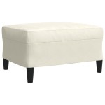 vidaXL Set de canapele cu perne, 3 piese, crem, catifea