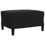 vidaXL Set de canapele cu perne/rulouri, 3 piese, negru, catifea