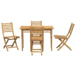 vidaXL Set mobilier de grădină, 5 piese, bambus vidaXL Set mobilier de grădină, 5 piese, bambus
