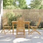 vidaXL Set mobilier de grădină, 5 piese, bambus vidaXL Set mobilier de grădină, 5 piese, bambus