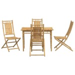 vidaXL Set mobilier de grădină, 5 piese, bambus vidaXL Set mobilier de grădină, 5 piese, bambus