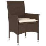 vidaXL Set mobilier de grădină cu perne, 7 piese, poliratan și sticlă vidaXL Set mobilier de grădină cu perne, 7 piese, poliratan și sticlă