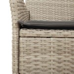 vidaXL Set mobilier grădină perne 5 piese gri deschis poliratan sticlă vidaXL Set mobilier grădină perne 5 piese gri deschis poliratan sticlă