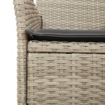 vidaXL Set mobilier grădină perne 5 piese gri deschis poliratan sticlă vidaXL Set mobilier grădină perne 5 piese gri deschis poliratan sticlă