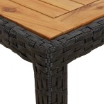 vidaXL Set mobilier grădină perne 9 piese negru poliratan/lemn acacia vidaXL Set mobilier grădină perne 9 piese negru poliratan/lemn acacia