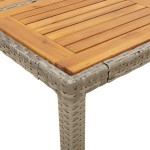 vidaXL Set mobilier grădină cu perne 5 piese gri poliratan/lemn acacia
