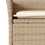 vidaXL Set mobilier grădină cu perne 7 piese bej poliratan/lemn acacia