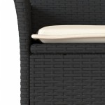vidaXL Set mobilier grădină perne 9 piese negru poliratan/lemn acacia vidaXL Set mobilier grădină perne 9 piese negru poliratan/lemn acacia