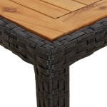 vidaXL Set mobilier grădină perne 9 piese negru poliratan/lemn acacia vidaXL Set mobilier grădină perne 9 piese negru poliratan/lemn acacia