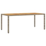 vidaXL Set mobilier grădină cu perne 9 piese gri poliratan/lemn acacia