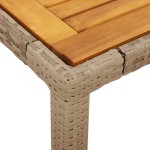 vidaXL Set mobilier grădină cu perne 3 piese bej poliratan/lemn acacia