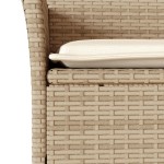 vidaXL Set mobilier grădină cu perne 5 piese bej poliratan/lemn acacia