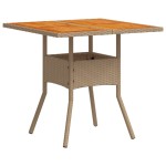 vidaXL Set mobilier grădină cu perne 5 piese bej poliratan/lemn acacia