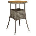 vidaXL Set mobilier grădină cu perne 5 piese gri poliratan/lemn acacia