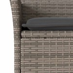 vidaXL Set mobilier grădină cu perne 5 piese gri poliratan/lemn acacia