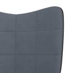 vidaXL Scaun balansoar, gri închis, catifea și PVC
