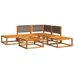 vidaXL Set canapele de grădină cu 6 piese, lemn de salcâm și frânghie vidaXL Set canapele de grădină cu 6 piese, lemn de salcâm și frânghie