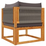 vidaXL Set canapele de grădină 3 piese cu perne din lemn de acacia și frânghie vidaXL Set canapele de grădină 3 piese cu perne din lemn de acacia și frânghie