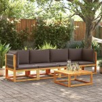 vidaXL Set canapele de grădină cu 4 piese, lemn de acacia și frânghie vidaXL Set canapele de grădină cu 4 piese, lemn de acacia și frânghie