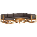 vidaXL Set canapele de grădină cu 8 piese, lemn de acacia și frânghie vidaXL Set canapele de grădină cu 8 piese, lemn de acacia și frânghie