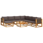 vidaXL Set canapele de grădină cu 9 piese, lemn de salcâm și frânghie vidaXL Set canapele de grădină cu 9 piese, lemn de salcâm și frânghie