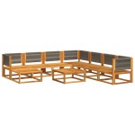 vidaXL Set canapele de grădină cu 9 piese, lemn de salcâm și frânghie vidaXL Set canapele de grădină cu 9 piese, lemn de salcâm și frânghie