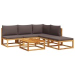 vidaXL Set canapele de grădină cu 6 piese, lemn de salcâm și frânghie vidaXL Set canapele de grădină cu 6 piese, lemn de salcâm și frânghie
