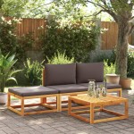 vidaXL Set canapele de grădină cu 4 piese, lemn de acacia și frânghie vidaXL Set canapele de grădină cu 4 piese, lemn de acacia și frânghie
