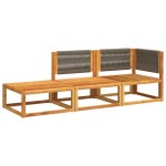 vidaXL Set canapele de grădină 3 piese cu perne din lemn de acacia și frânghie vidaXL Set canapele de grădină 3 piese cu perne din lemn de acacia și frânghie