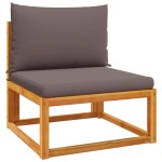 vidaXL Set canapele de grădină 3 piese cu perne din lemn de acacia și frânghie vidaXL Set canapele de grădină 3 piese cu perne din lemn de acacia și frânghie