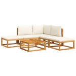 vidaXL Set canapele de grădină cu 6 piese, lemn de salcâm și frânghie vidaXL Set canapele de grădină cu 6 piese, lemn de salcâm și frânghie