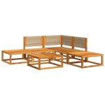 vidaXL Set canapele de grădină cu 6 piese, lemn de salcâm și frânghie vidaXL Set canapele de grădină cu 6 piese, lemn de salcâm și frânghie