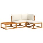 vidaXL Set canapele de grădină cu 4 piese, lemn de acacia și frânghie vidaXL Set canapele de grădină cu 4 piese, lemn de acacia și frânghie