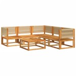 vidaXL Set canapele de grădină cu 6 piese, lemn de salcâm și frânghie vidaXL Set canapele de grădină cu 6 piese, lemn de salcâm și frânghie