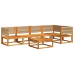 vidaXL Set canapele de grădină cu 6 piese, lemn de salcâm și frânghie
