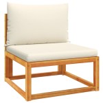 vidaXL Set canapele de grădină 3 piese cu perne din lemn de acacia și frânghie vidaXL Set canapele de grădină 3 piese cu perne din lemn de acacia și frânghie