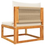 vidaXL Set canapele de grădină 3 piese cu perne din lemn de acacia și frânghie vidaXL Set canapele de grădină 3 piese cu perne din lemn de acacia și frânghie