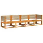 vidaXL Set canapele de grădină cu 4 piese, lemn de acacia și frânghie
