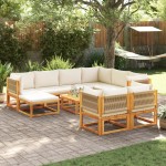 vidaXL Set canapele de grădină cu 10 piese, lemn de salcâm și frânghie vidaXL Set canapele de grădină cu 10 piese, lemn de salcâm și frânghie