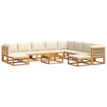 vidaXL Set canapele de grădină cu 11 piese și perne din lemn de acacia și frânghie vidaXL Set canapele de grădină cu 11 piese și perne din lemn de acacia și frânghie