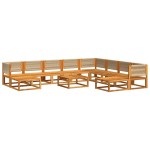 vidaXL Set canapele de grădină cu 11 piese și perne din lemn de acacia și frânghie vidaXL Set canapele de grădină cu 11 piese și perne din lemn de acacia și frânghie